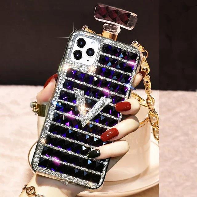 Luxury Bling Diamond Phone Case for iPhone 17 16 15 14 13 12 Pro Max Crystal Rhinestone Shockproof Protective Cover