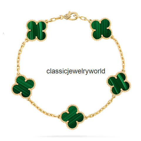 Vanly cleeff Jewelry 925 silver high-end version CNC clasp gold white mother-of-pearl red agate full diamond laser four-leaf clover five-flower bracelet