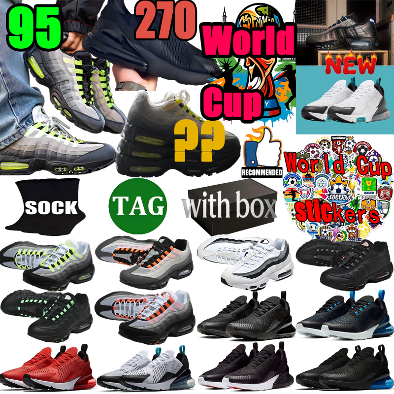 nikeairmax 95 Running Shoes 270 27c 95s men retroes neon Sneakers Black Baltic white Blue Cool Grey Mandarin mesh Travel Aurora Green Gusto trainers size 40-45