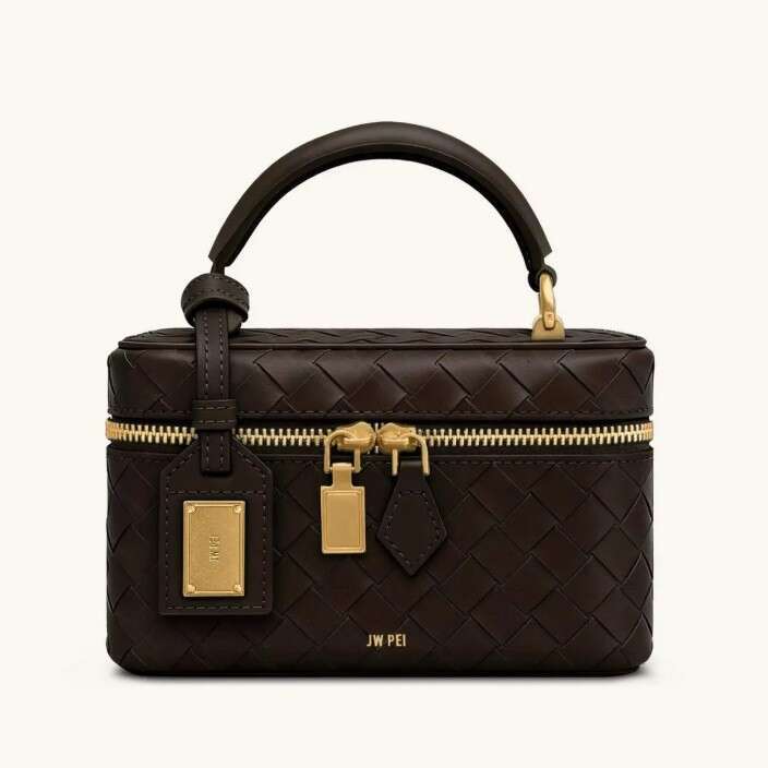 JW PEI Hand-Woven New Zipper Fashion Lunch Box Trendy Shoulder Bag