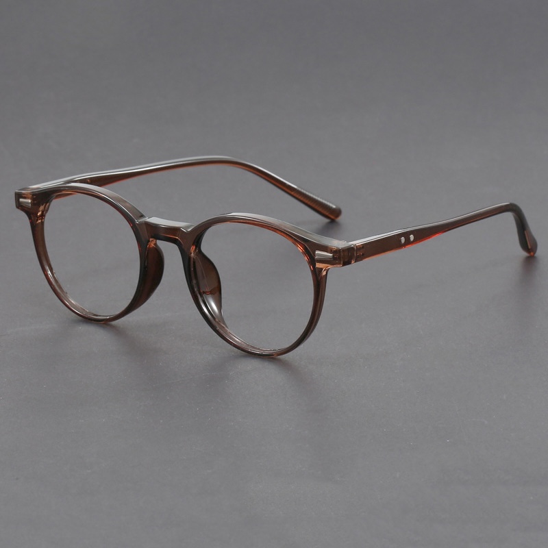 Fashion Round Optical Glasses Frame Women TR90 Urltra Light Customized Prescription Eyewear Men Vintage Myopia Eyeglasses Progressive Polarized Sungla