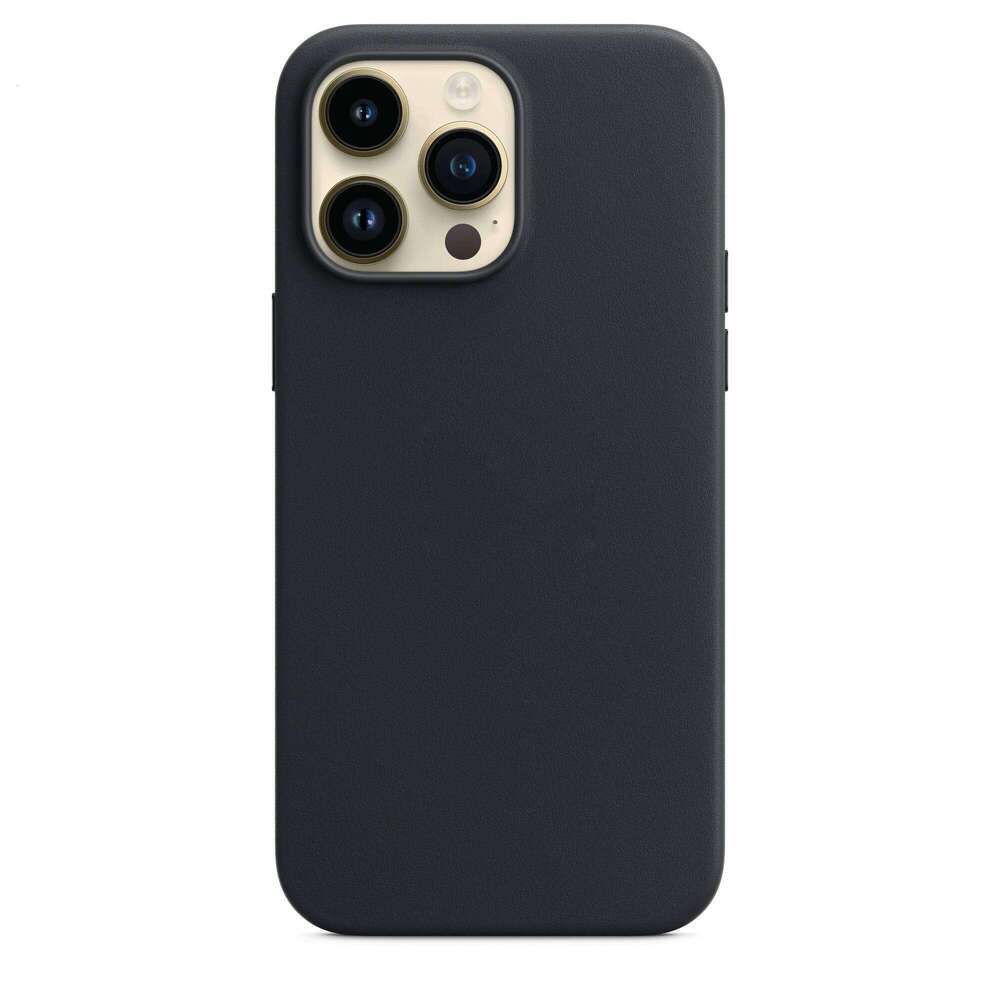 Midnight Black Leather Case For Mag Safe iPhone 16 15 14 Plus 13 Pro Max 12 11 14Pro 15Pro Phone Cover Accessories 26Y0416