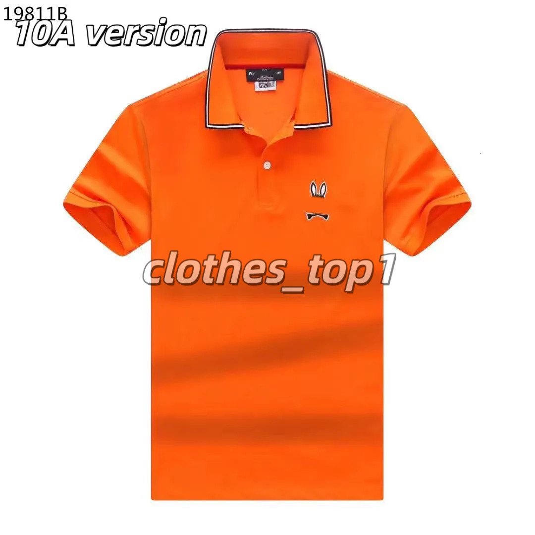 2026 10A physcobunny polo shirt Summer Mens POLO Shirt Rabbit Print Short Sleeve Couple Tee Cotton T-Shirt physcobunny a45