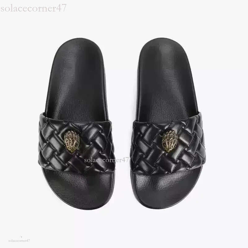 kurt geigerr slide Womens London kurt geigerr sandal Sandal Support Eaglehead Flip Flops Slippers Textured Rubber Flats Beach Shoes Black kurts Sandals 817