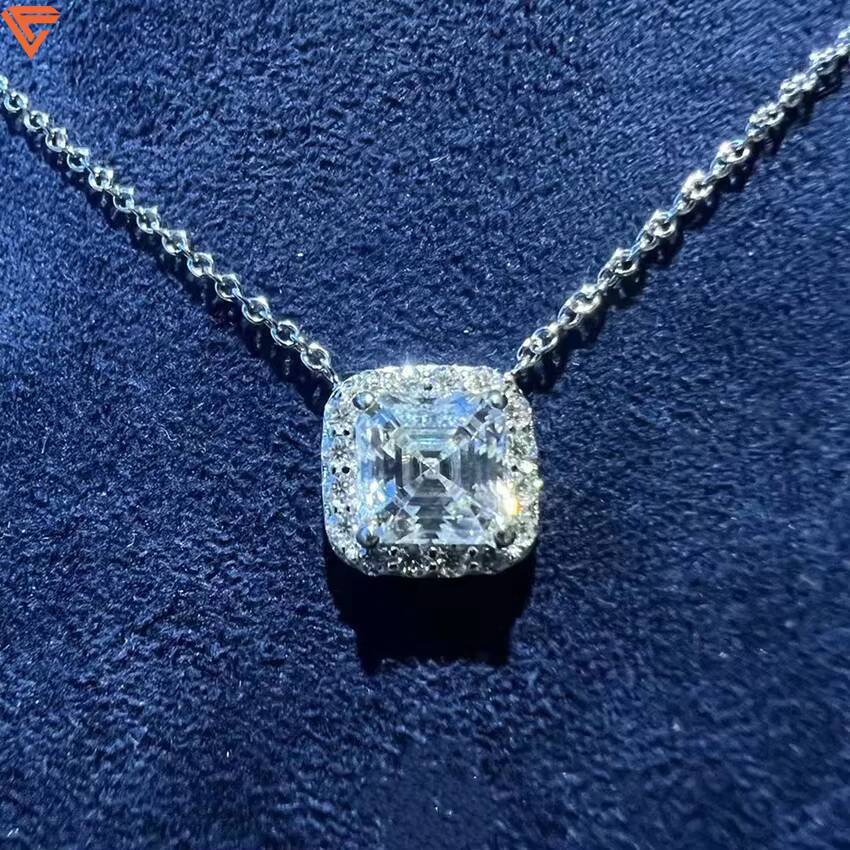 GRA Certificate 10mm Rock Candy Tennis Chain Pass the Diamond Tester VVS D Moissanite Tennis Chain Necklace Iced Out Bracelet