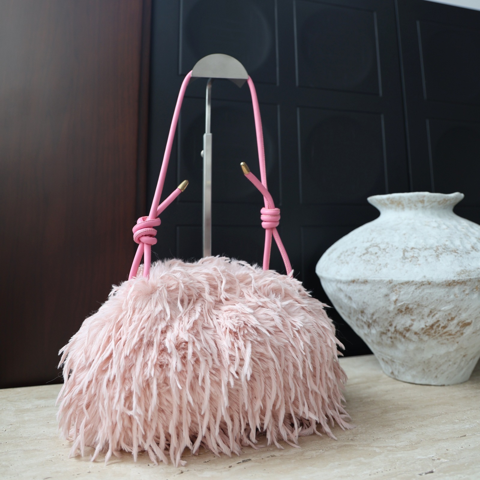 Dopamine Style Clip Bag Y2K Fuzz Clutch Bag for Women Porm Dresses for Women Wedding Items Party Bag Large Capacity Women Purse 250407