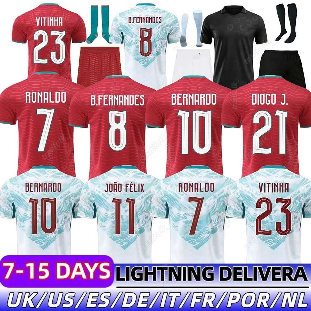 portugal jersey 2026 worldcup soccer jersey Ronaldo B.Fernandes JOAO FELIX N. MENDES maillot portugal 2026 football shirt home away Player Men Women Shirt Kids
