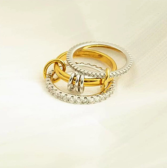 Ring For Women Interlocking Rings Luxury Row Of Diamonds Simple Versatile Fashion Jewelry carefully crafted to suit a variety of scenes