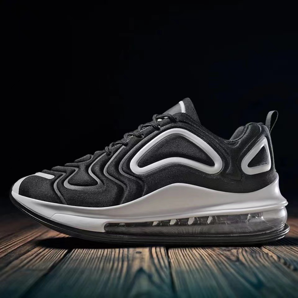 Free shipping plus size air cushion sports shoes, light luxury men's low top running shoes, trendy and fashionable thick soled casual sports shoe