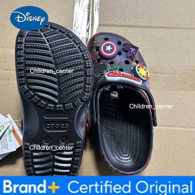 Disney The Avengers Anime Children Slippers Disney Kawaii Hole Sandals Eva Beach Breathable Shoes Outdoor Non Slip Comfort Gifts H251119