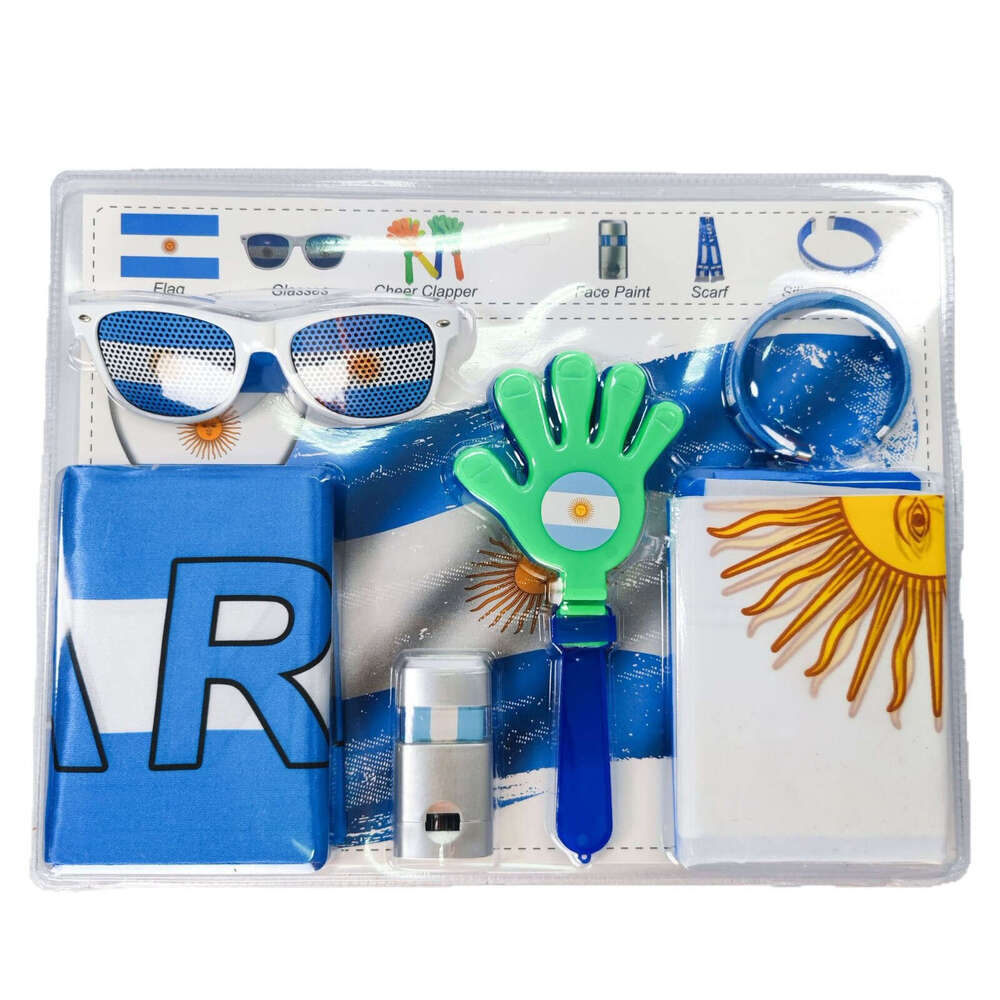 2026 USA-Canada-Mexico 2026 Football Season England fan kit cheering props: clapping flag, glasses, wristband
