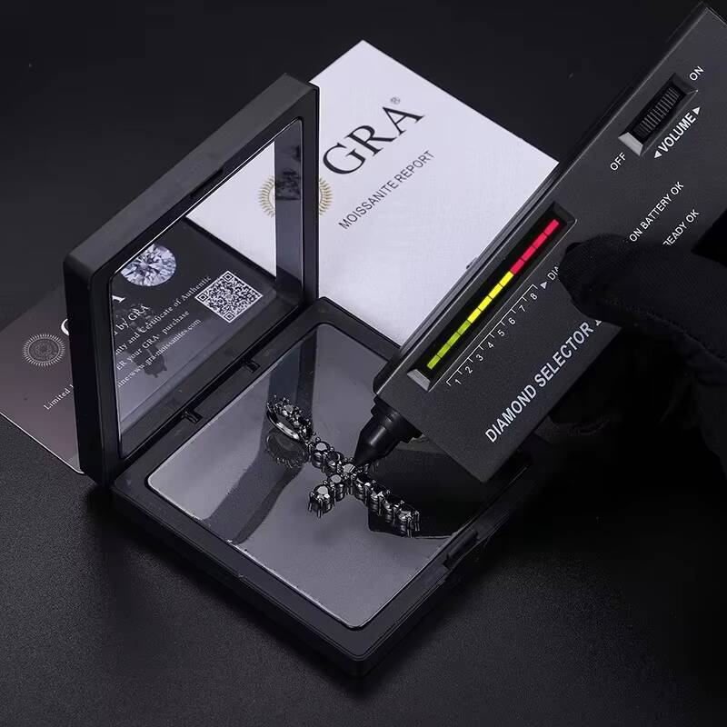Sterling Black Plated 925 Silver Black Color VVS1 Moissanite Diamond Hip Hop Cross Pendant for Men Women