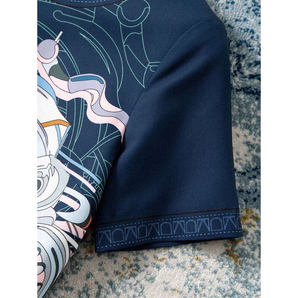 Women s Horse Print Summer Short Sleeve Straight Midi Dress Casual Vacation One Step Skirt Elegant Lightweight Chic MAKOUFEI