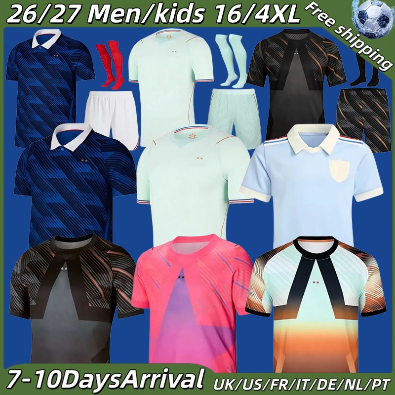 XXXL 4XL maillot france 2026 World Cup soccer jersey 26 27 France MBAPPE THAUVIN BARCOLA OLISE EKITIKE KANTE DEMBELE france Maillots de football shirt men kids kit