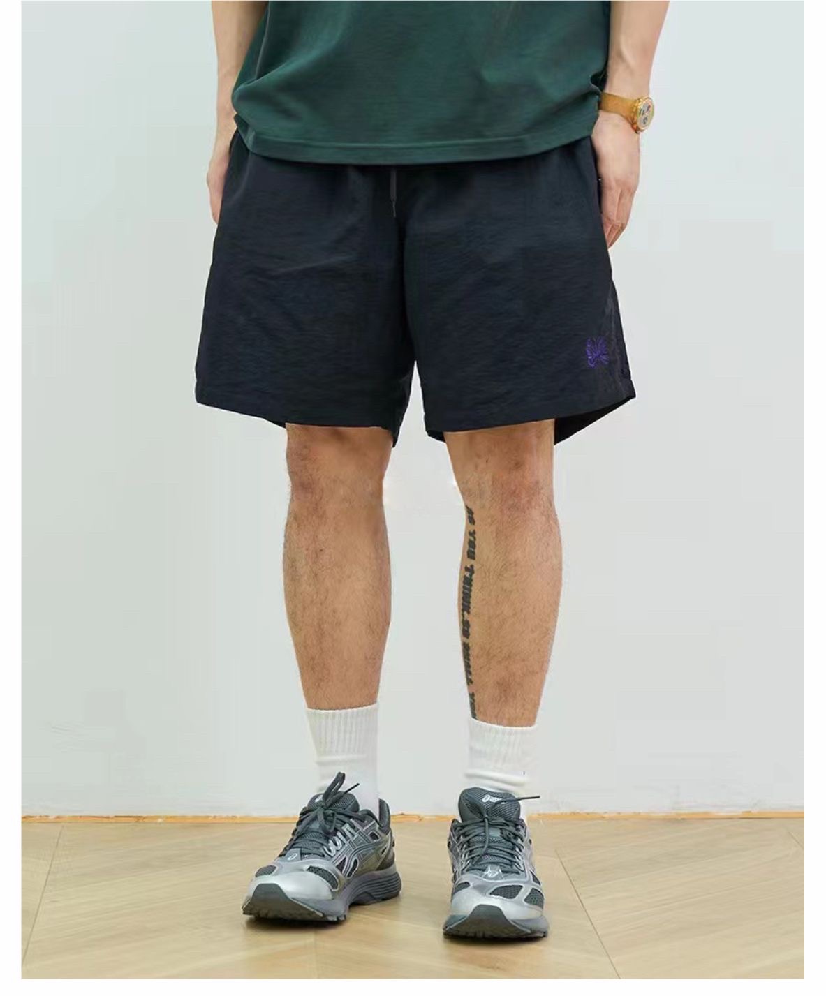 Needles Track mens shorts Butterfly Embroidery basketball Shorts Quick drying nylon sport jorts casual beach short pants