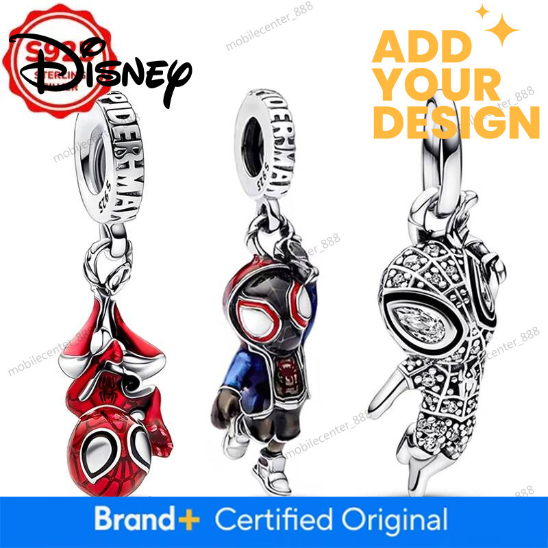 Designer Disney Plata De Ley 925 Silver Marvel Anime Spider-Man Charms Beads Original Women Bracelets Pendant DIY Jewelry Hot Gifts Luxury