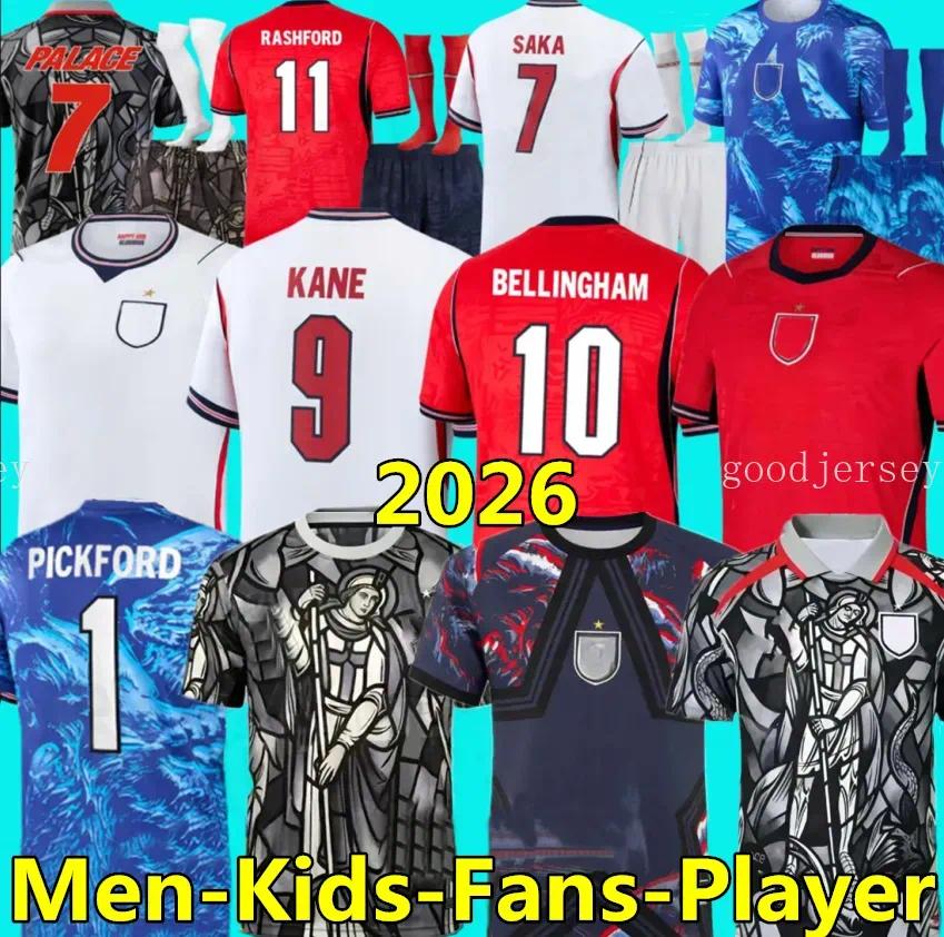 2026 ENGLANDS kit 26 27 World Cup Soccer Jersey Men Kids KANE BELLINGHAM MAINOO WILLIAMSON Angleterre AGYEMANG MEAD RICE SAKA PALMER Palace Football Shirt Uniforms