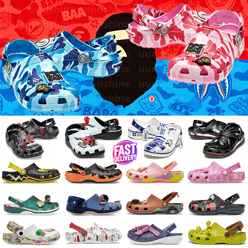 Designer crocshoess Men womens classic Clog Sandals slippers slides Black white orange purple grey blue yellow women menr Sandal Shoes summer sandale