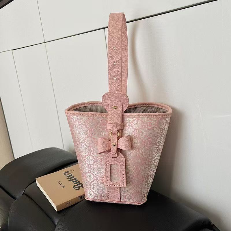 Designer Bag Fully Hand-Sewn Genuine Mini 18Cm Bucket Avocado Green Ostrich Leather High Version Mommy Bag