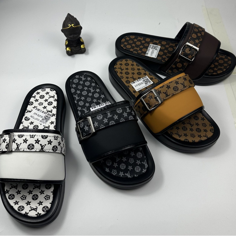 Men Lightweight Cushioned Casual Slides Waterproof Wear-resistant EVA Sole Indoor Shower Pool Walking Summer Flat Slippers
