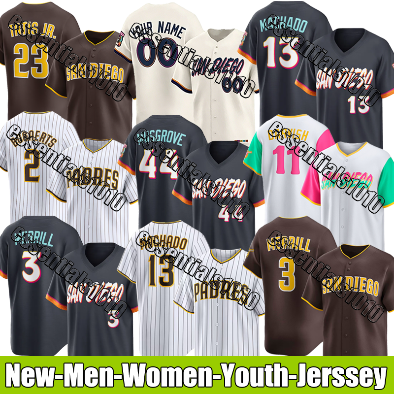 San Diegos Padres Jersey #23 Tatis Jr. Machado Darvish Bogaerts Ornelas Sullivan Jerseys #84 Cease Suarez Merrill Musgrove Lockridge Cronenworth Joe Baseball Jerseys