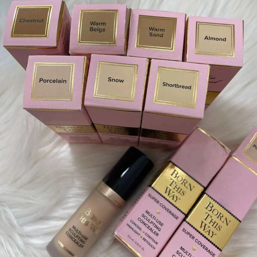 Born This Way Super Coverage Multi Use Sculpting Concealers 13.5ml Face Makeup Base Foundation Liquid Cosmetics 9 colors Vanilla Sand Warm Beige