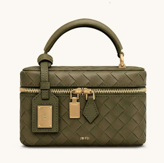 JW PEI Hand-Woven New Zipper Fashion Lunch Box Trendy Shoulder Bag