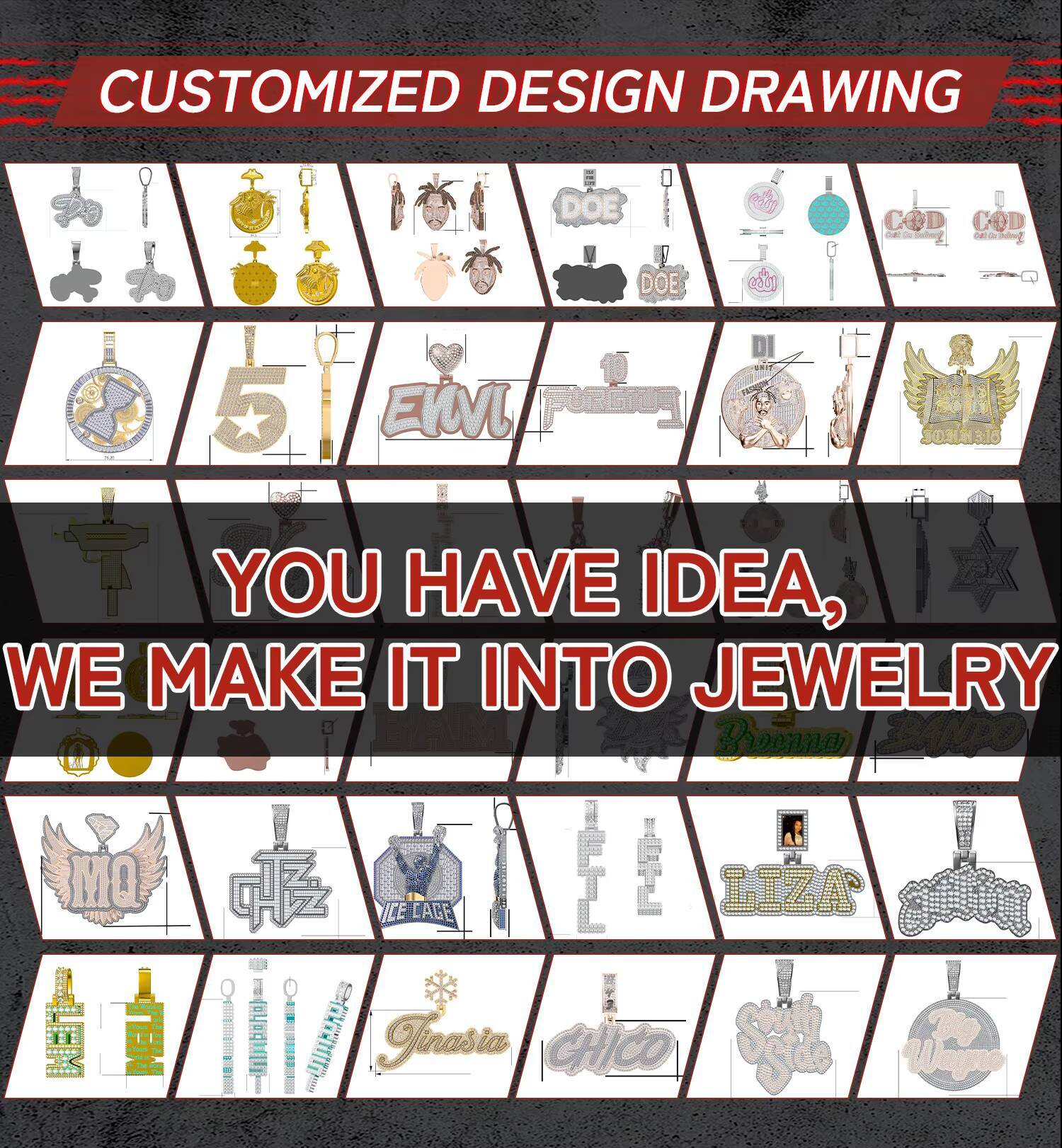 Hiphop Moissanite Pendant 925 Sterling Silver Hamsa Hand Iced Out VVS Custom Moissanite Pendant