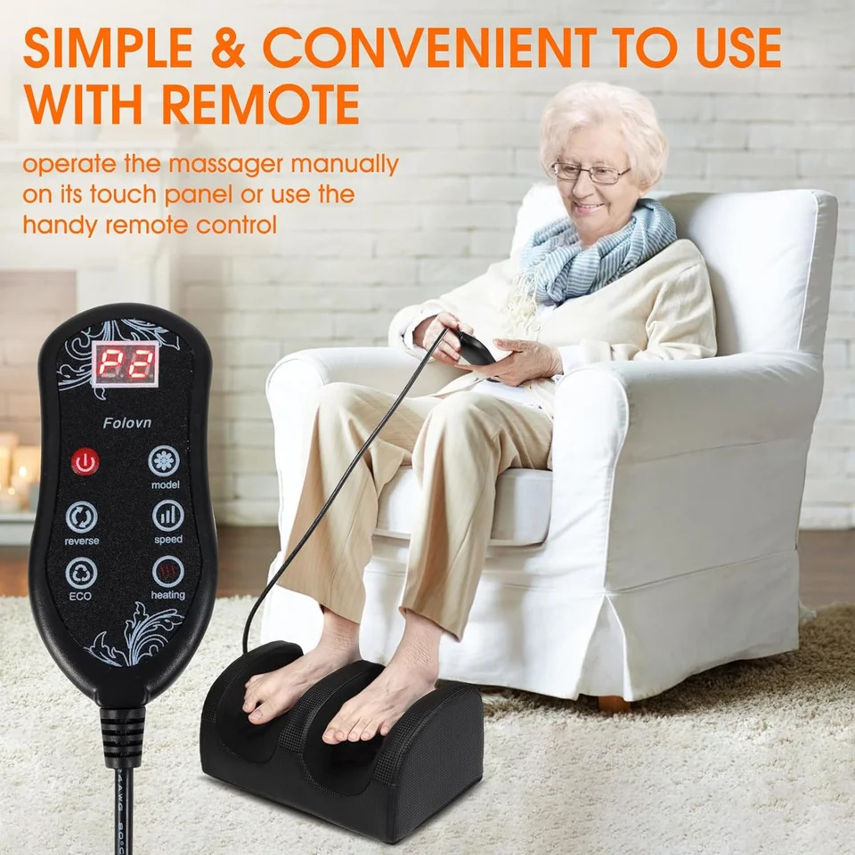 Electric Heating Foot Massager Machine Foot Kneading Compress Vibration Foot Leg Massage Home Christmas Valentines Day Gift 260415 - view 3