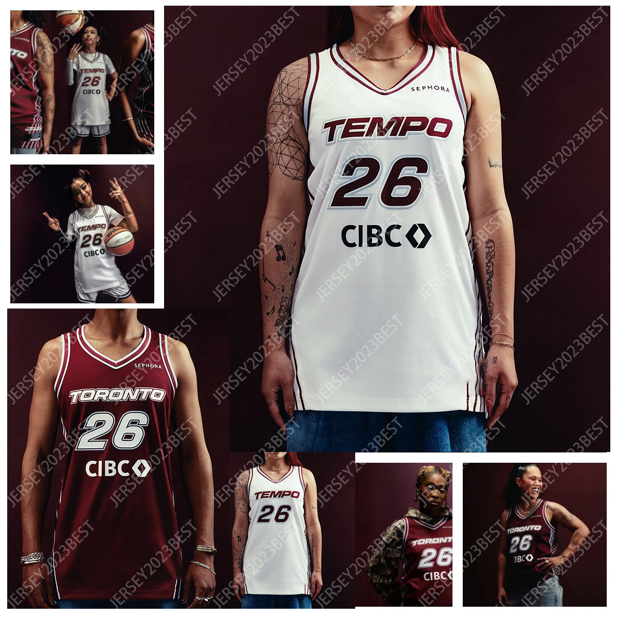 Toronto Tempo 2026 Women Basketball Marina Mabrey Brittney Sykes Adja Kane Lexi Held Kitija Laksa Jersey