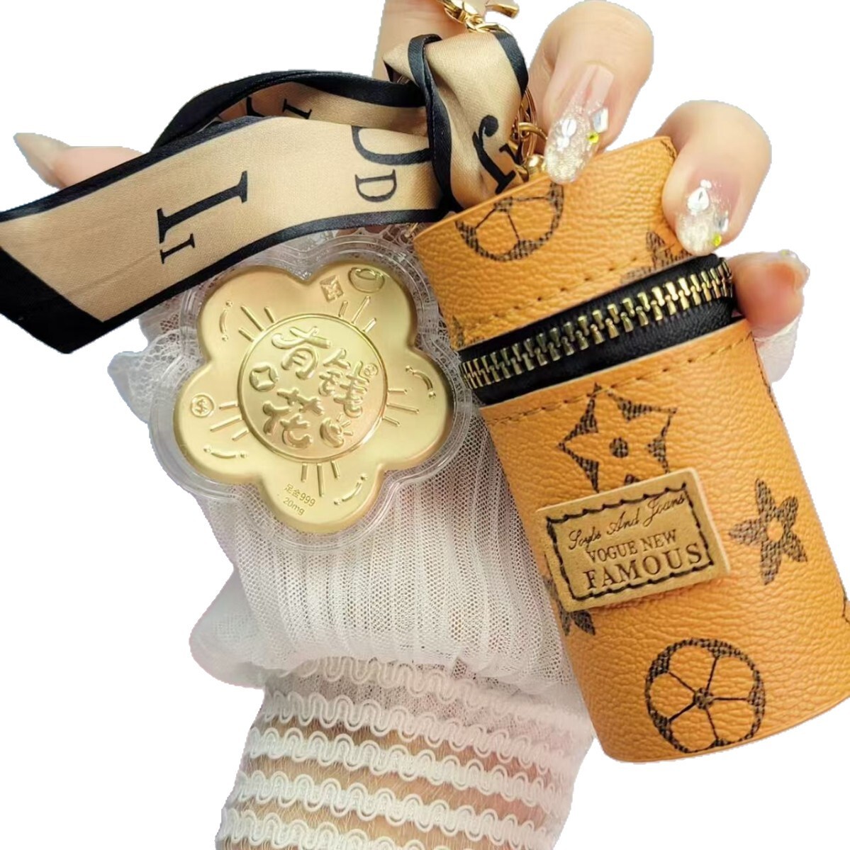 "Get Rich Soon" Red Envelope Series Cultural Creative Gourd Pendant Keychain Bag Ornament Gift a5
