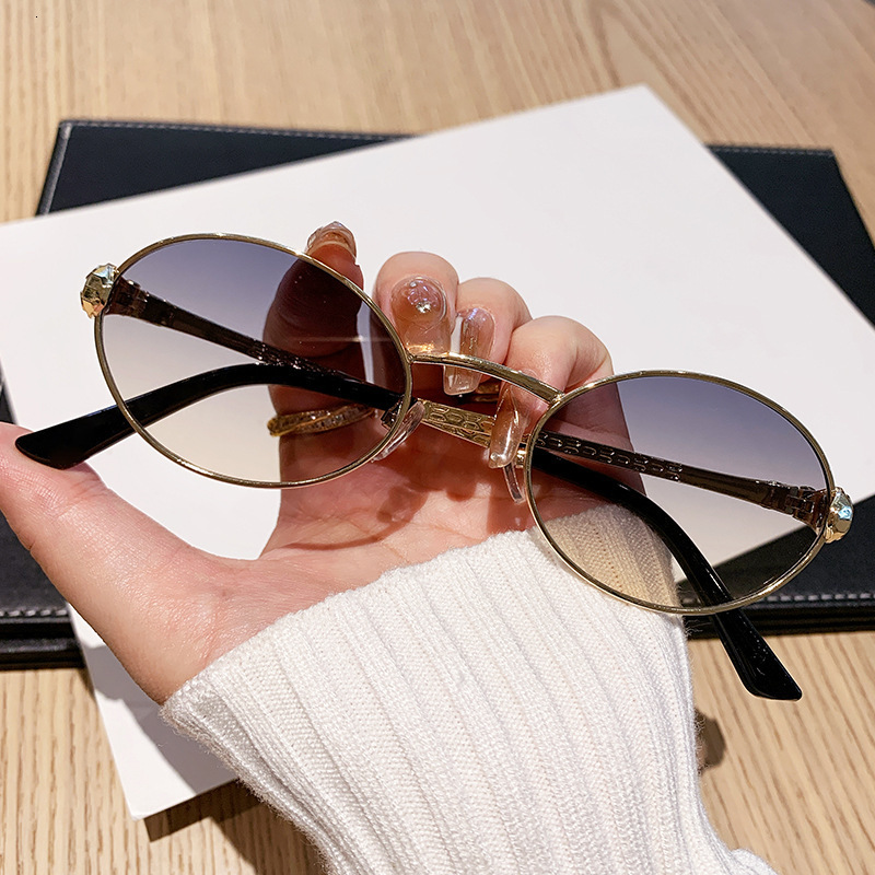 High End Luxury B-brand European And American Metal Oval Frame Designer Sunglasses For Men, Fashionable And Unique Outdoor Sunglasses Wholesale