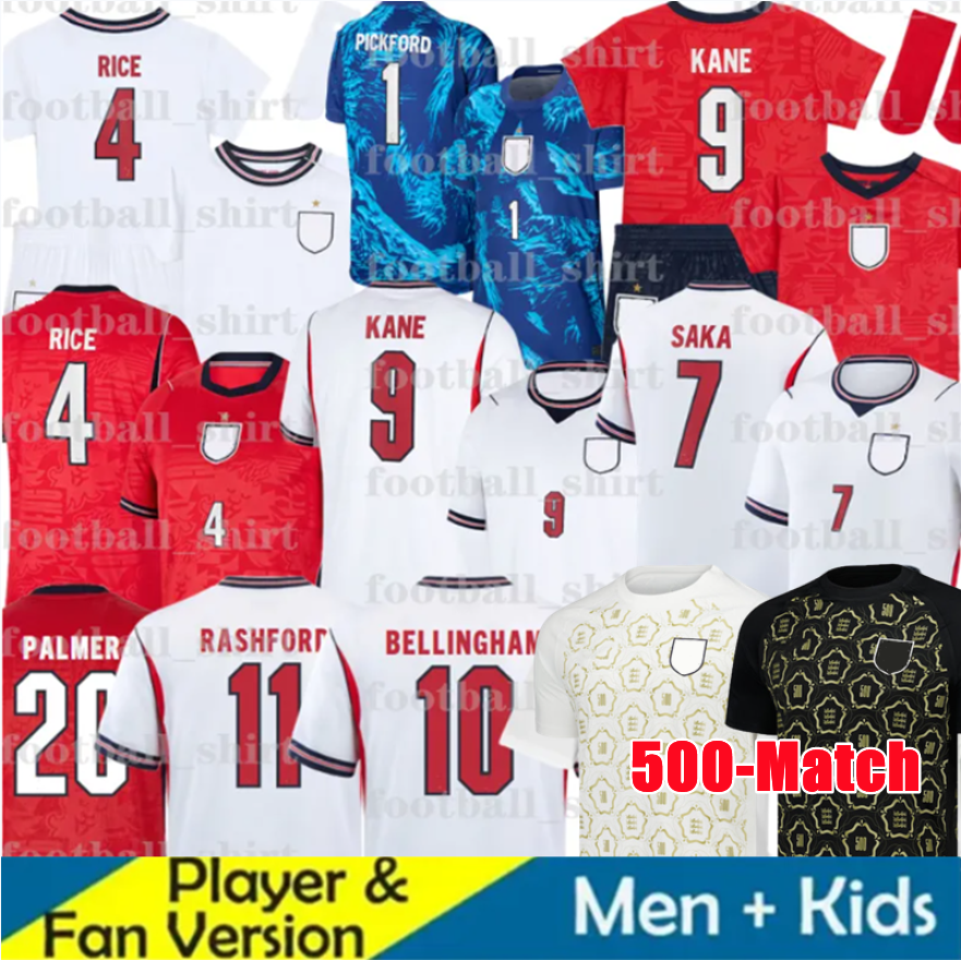 england Kit 2026 KANE FODEN England 500-Match Soccer Jerseys World Cup 26 27 SAKA BELLINGHAM England Football Kit PALMER RICE Football mens women Shirt Kids Shirts