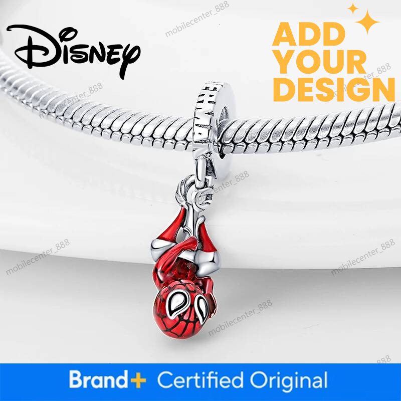 Designer Disney Plata De Ley 925 Silver Marvel Anime Spider-Man Charms Beads Original Women Bracelets Pendant DIY Jewelry Hot Gifts Luxury