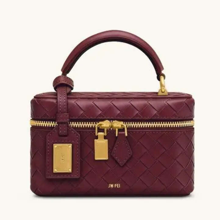 JW PEI Hand-Woven New Zipper Fashion Lunch Box Trendy Shoulder Bag