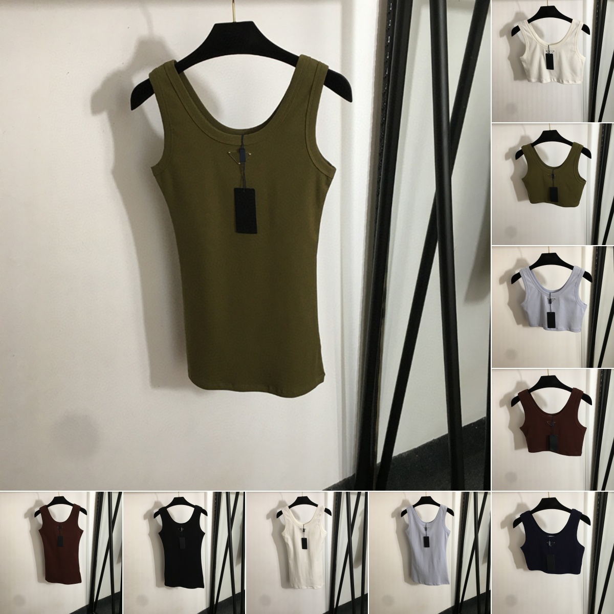 Summer Cotton Camis Holiday Beach Tees Sexy Short Cropped Tank Tops Women Brand Sleeveless Vests Casual Sporty Jogging Tanks Tops Clothing