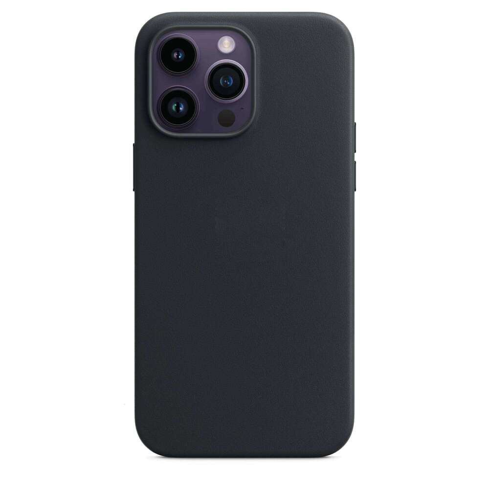 Midnight Black Leather Case For Mag Safe iPhone 16 15 14 Plus 13 Pro Max 12 11 14Pro 15Pro Phone Cover Accessories 26Y0416