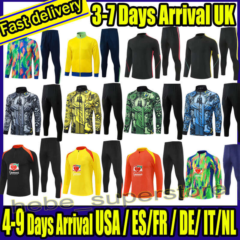 26 27 Brazil national football team Tracksuits RAPHINHA L.HENRIQUE Long sleeves Jerseys Training suit Retro 2002 Jacket Soccer Sets trench coat Men Shirts kids kits