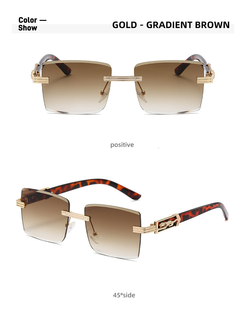2026 New Cross Border Retro Metal Cutting Edge Men's Designer Sunglasses High End European And American Style Fashion Outdoor Protection UV Sungl