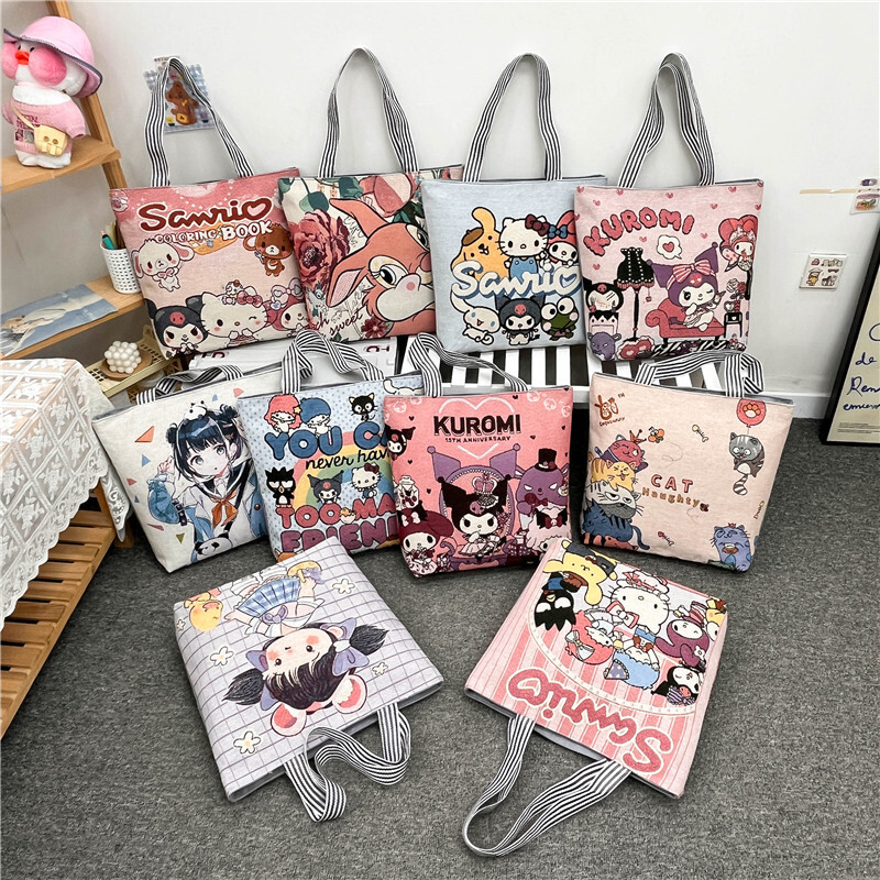 Cross-border e-commerce bestseller: large-capacity shoulder bag, student tutoring bag, fashionable women's bag, embroidered bag, commuter bag