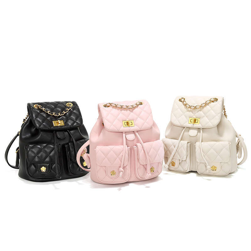 Women 2026 Style Quilted Chain For Women New Shoulder Bag Versatile Multi Pocket Backpack Travel Large Capacity