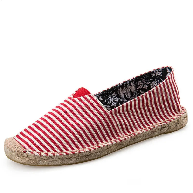 Mens Espadrilles Men Patchwork Slip on Summer Shoes Loafers Breathable Canvas Shoe Jute Wrapped Women Shoes Unisex 260415 - view 4