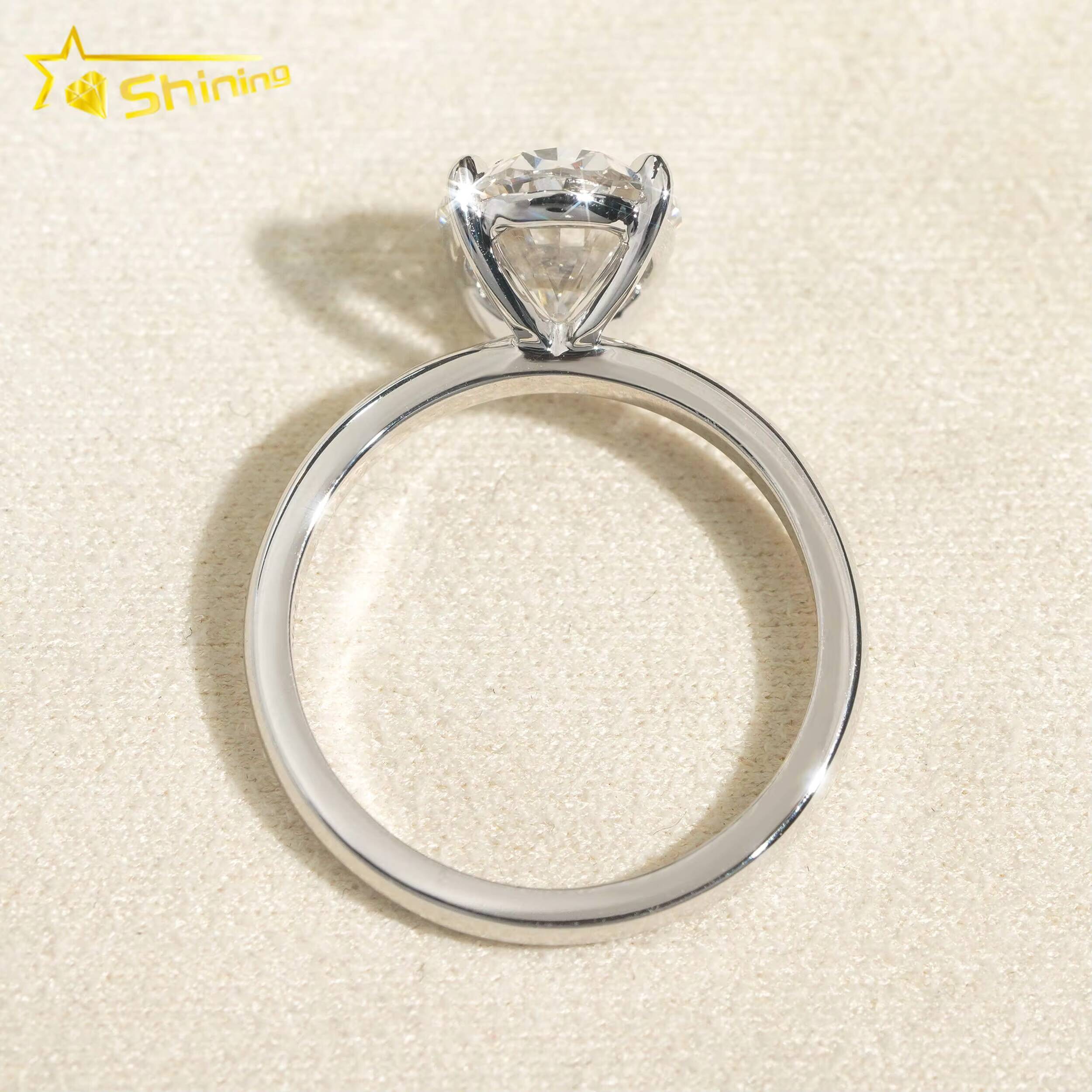 Big Oval Solitaire Brilliant Cut 304ct VS1 Lab Grown Diamond CVD Engagement Ring 18K Solid Gold Wedding Rings