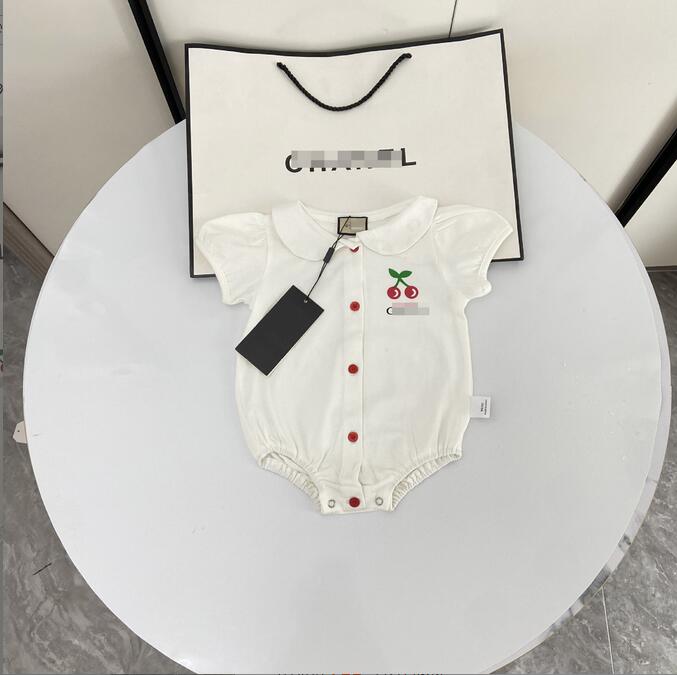 Baby Romper Toddler Jumpsuit Kids Lapel Single Breasted Jumpsuits Designer Infant Onesie Newborn Casual clothes AA3
