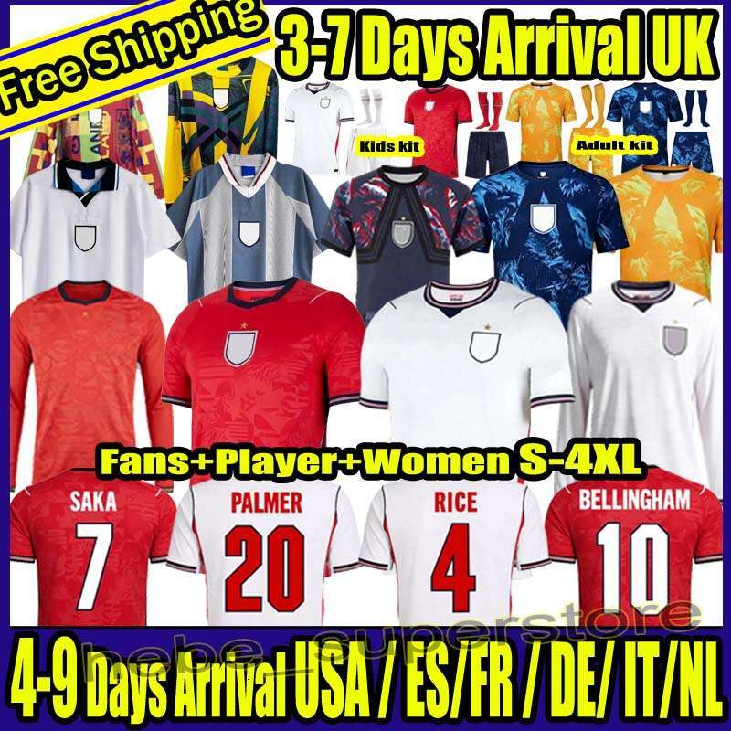 England 2026 football shirt Soccer Jerseys Men and Kids kit KANE BELLINGHAM MAINOO BOWEN RICE FODEN GORDON TONEY PALMER PICKFORD Player fans Retro 1996 1998 2002