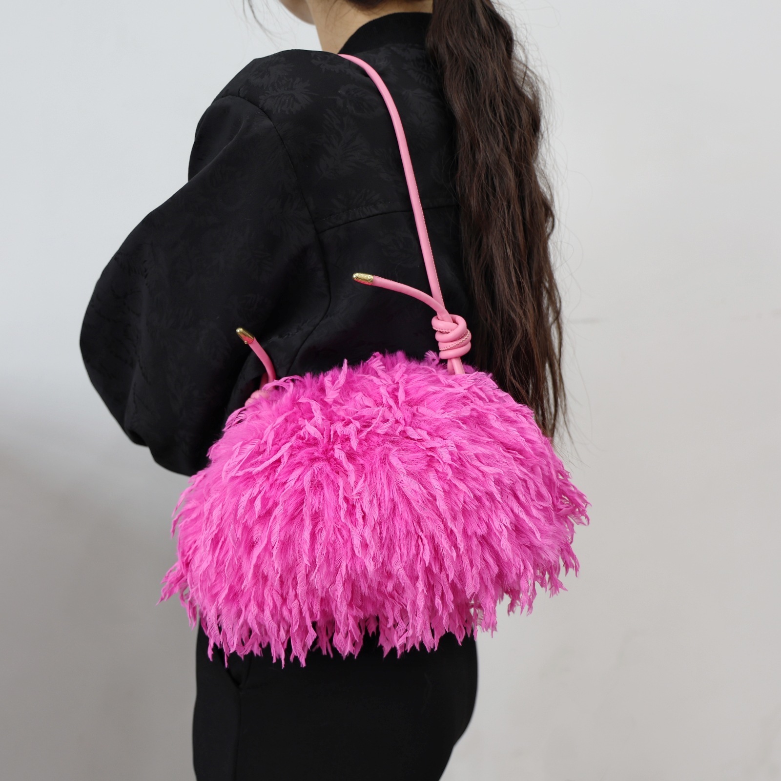 Dopamine Style Clip Bag Y2K Fuzz Clutch Bag for Women Porm Dresses for Women Wedding Items Party Bag Large Capacity Women Purse 250407