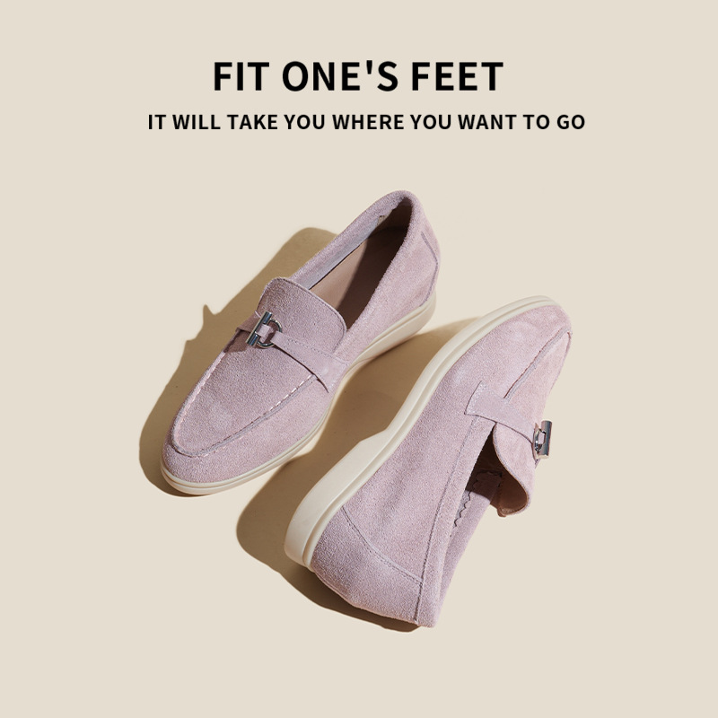 Hot new free shipping designer shoes for womens loafers beige green yellow purple pink Fashionable and versatile soft sole shallow single shoe