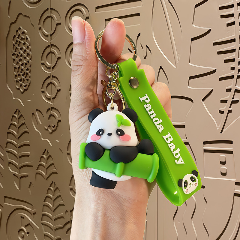 Y2K Cute Little Panda Cultural And Creative Keychain, Panda Souvenir, Cartoon Doll, Bag Pendant, High Street Elite Sports Bag Charm Key Chain World Cu - view 7