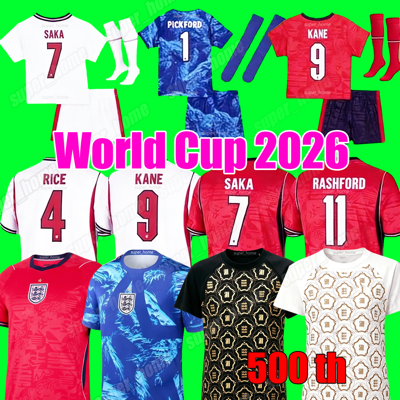 england world cup 2026 soccer jersey england shirt 26 27 KANE SAKA RICE RASHFORD BELLINGHAM FODEN england kit world cup england football shirt kids england kit 26 27