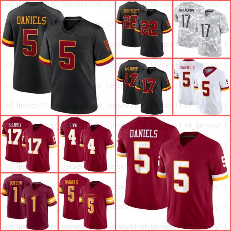 5 Jayden Daniels Terry McLaurin Football Jersey Mike Sainristil Frankie Luvu Laremy Tunsil Sean Taylor Deebo Samuel Sr Amos Way Brian Robinson Jr Jaylin Lane